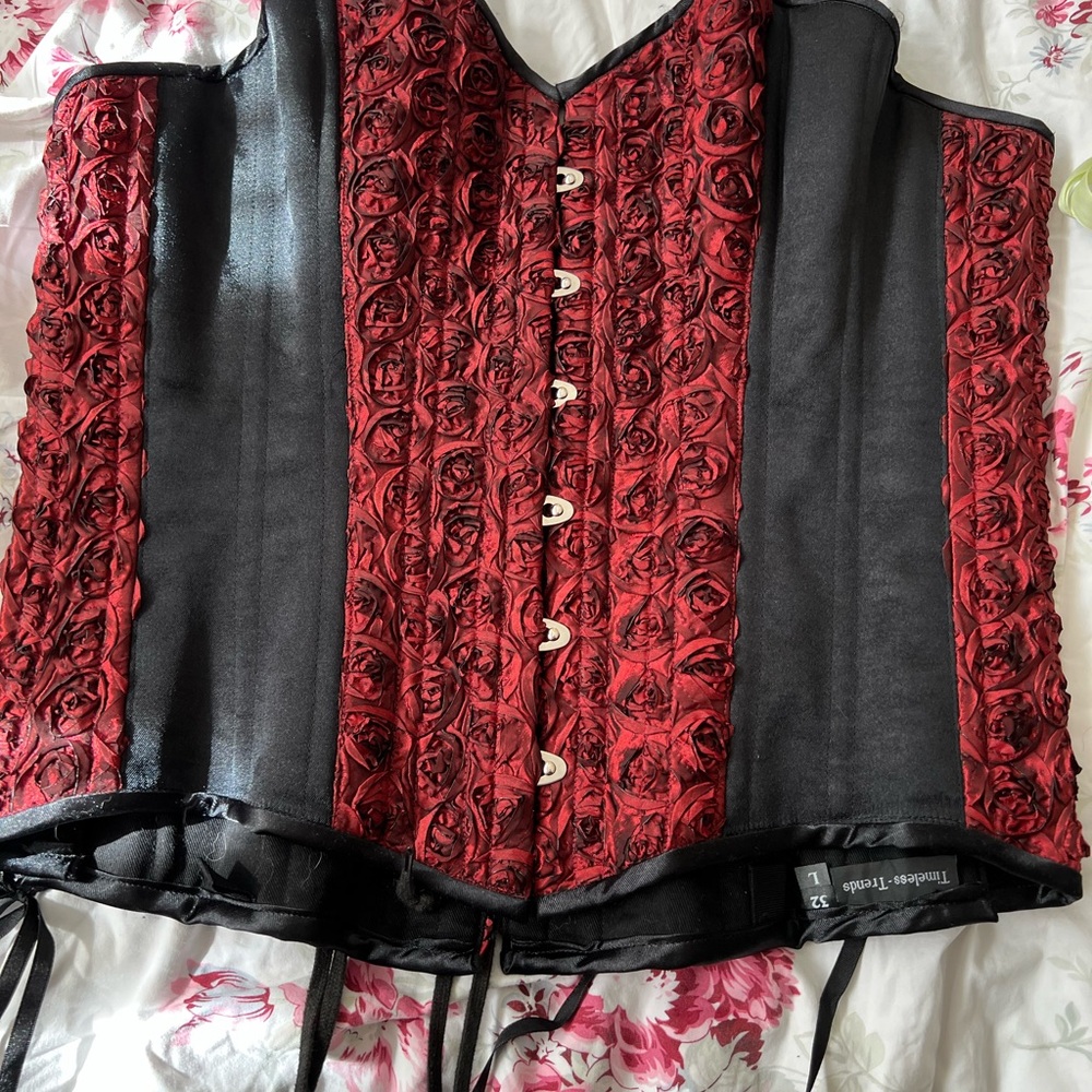 Timeless Trends Black and Red Women's Corset
